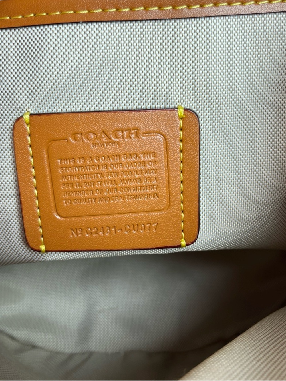 Coach Quilted Pale Pink Leather Backpack with Front Pockets - Picture 10 of 10